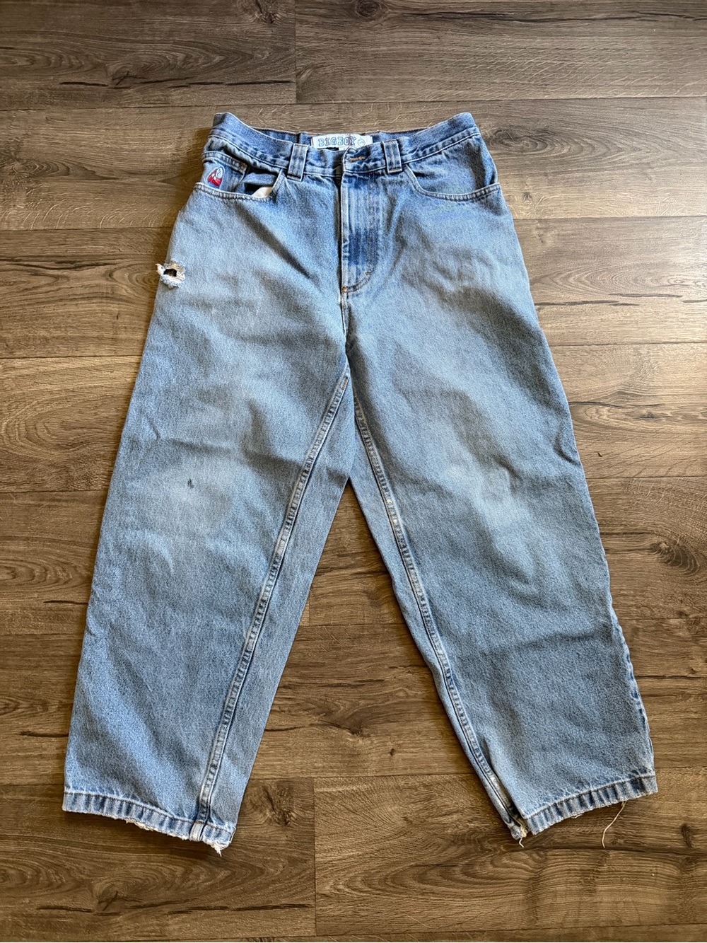 Polar Skate Co Big Boy Jeans Mens Small Light Blue Denim Baggy Skate Pants As Is